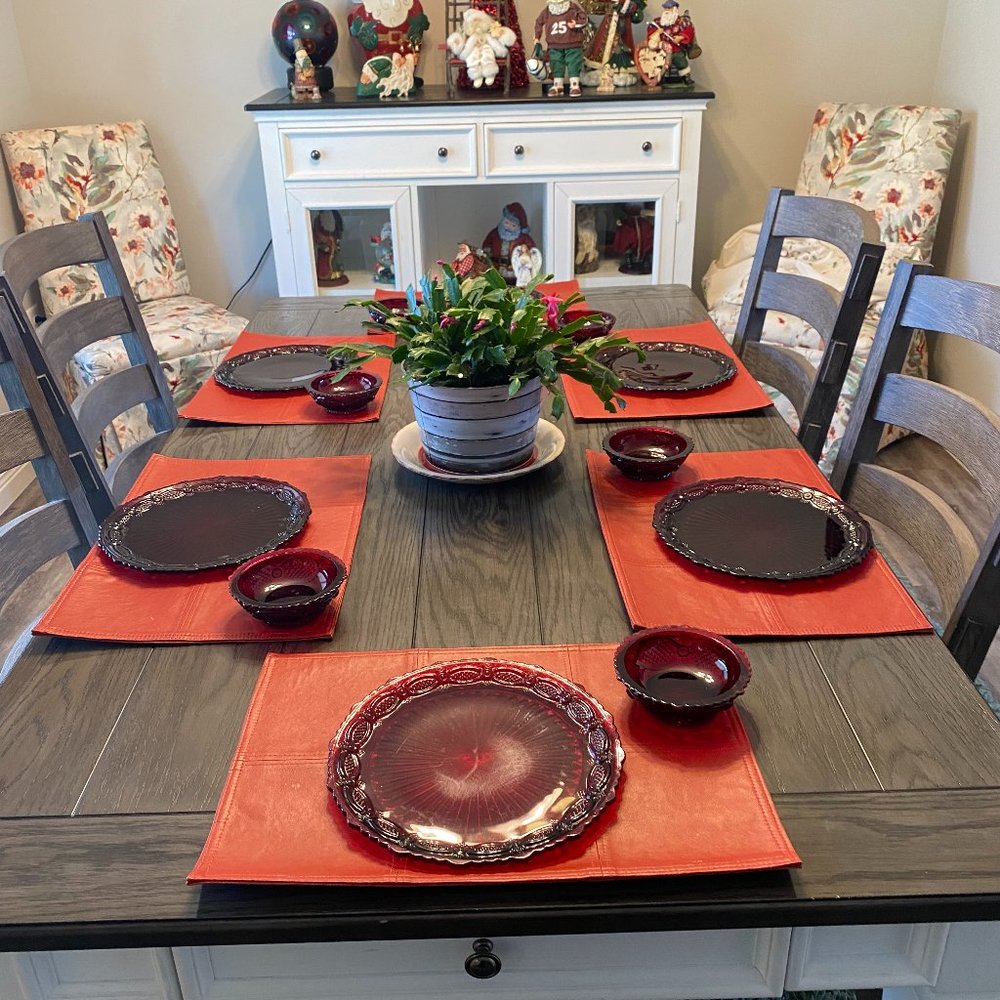 Red Leather Place Mats